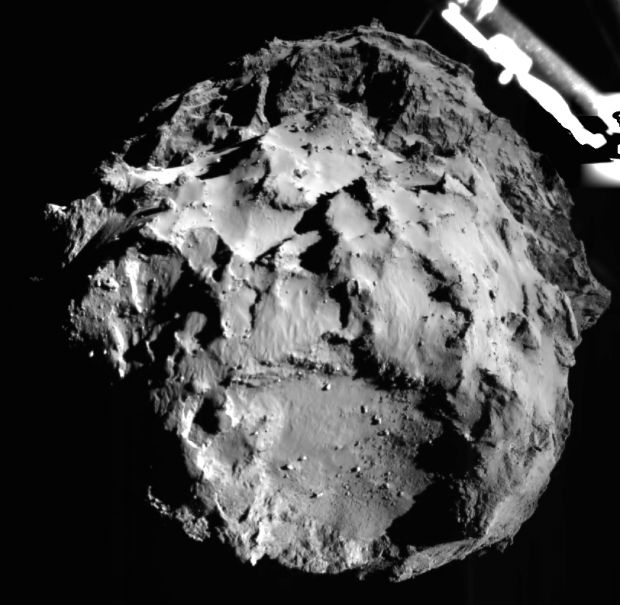 Rosetta view from 3km Philae